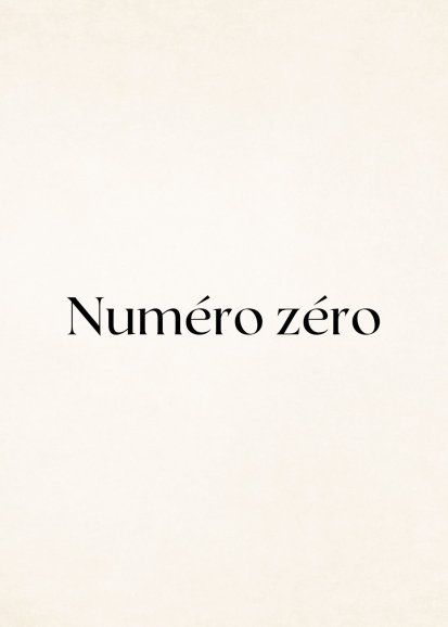 Numéro Zéro